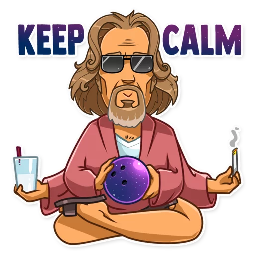 💆‍♂️ Стикер «The Dude» для Telegram