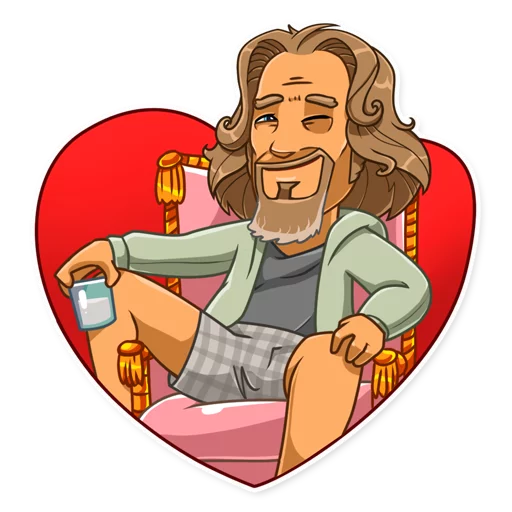 ❤️ Стикер «The Dude» для Telegram