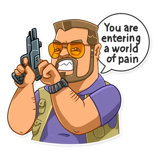 🔫 Стикер «The Dude» для Telegram