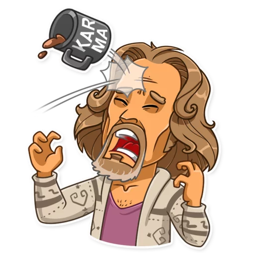 😖 Стикер «The Dude» для Telegram