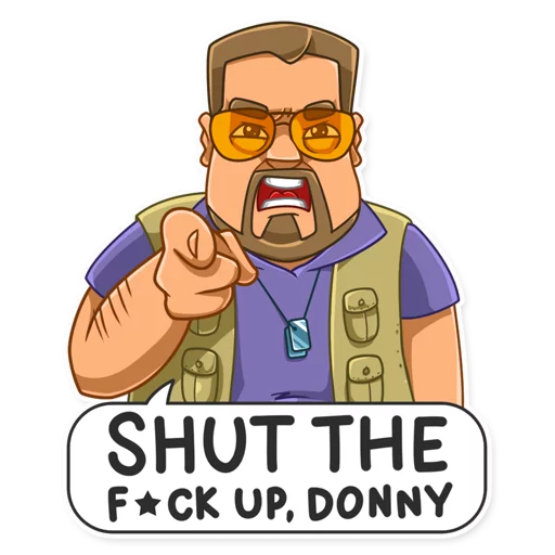 😡 Стикер «The Dude» для Telegram