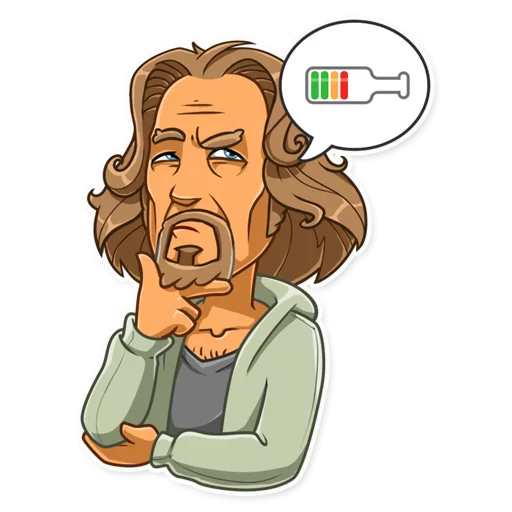🙄 Стикер «The Dude» для Telegram