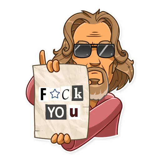 🖕 Стикер «The Dude» для Telegram