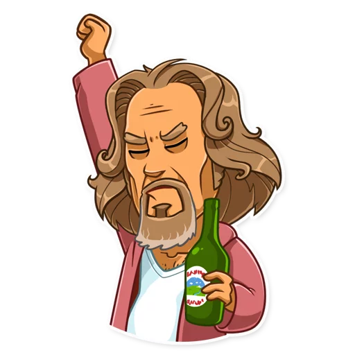🍾 Стикер «The Dude» для Telegram