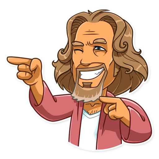👈 Стикер «The Dude» для Telegram