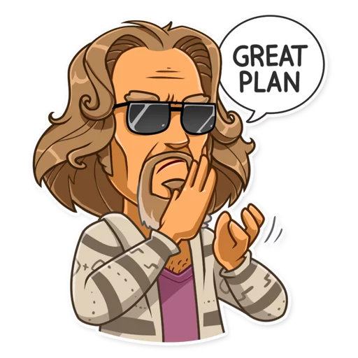 👏 Стикер «The Dude» для Telegram