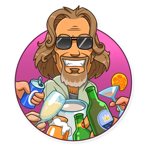 🍻 Стикер «The Dude» для Telegram