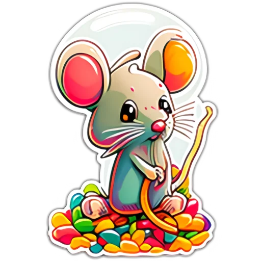 🍴 Стикер «Neural mouse» для Telegram