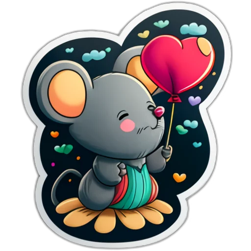 🥰 Стикер «Neural mouse» для Telegram