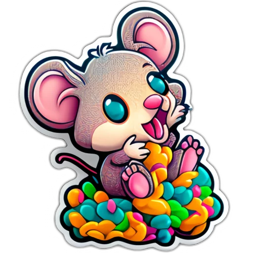 🤪 Стикер «Neural mouse» для Telegram