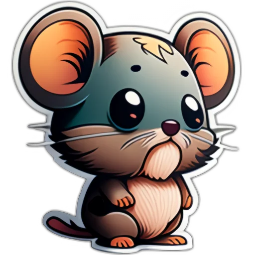 Стикерпак Neural mouse для Telegram