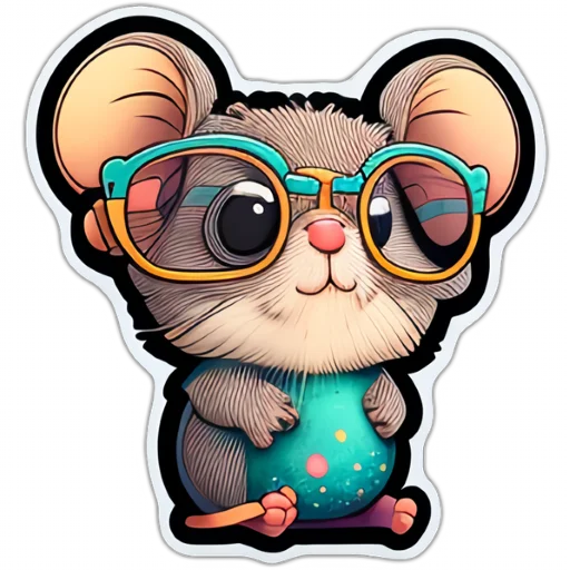 🤓 Стикер «Neural mouse» для Telegram
