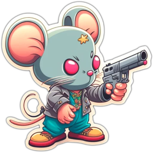 🔫 Стикер «Neural mouse» для Telegram