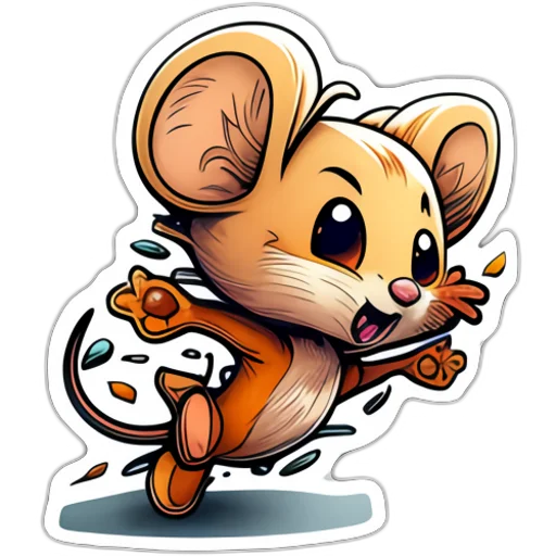 🏃 Стикер «Neural mouse» для Telegram