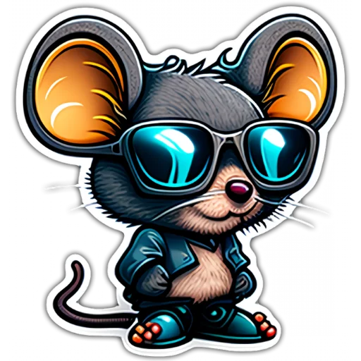 😎 Стикер «Neural mouse» для Telegram