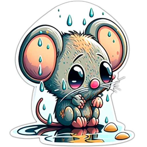 😢 Стикер «Neural mouse» для Telegram
