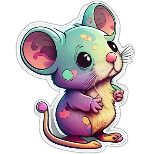 😕 Стикер «Neural mouse» для Telegram