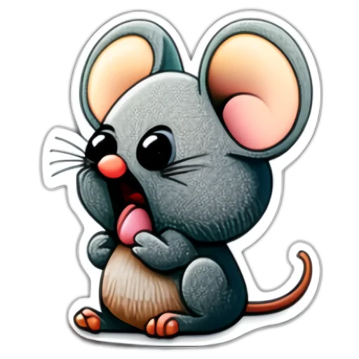 😧 Стикер «Neural mouse» для Telegram