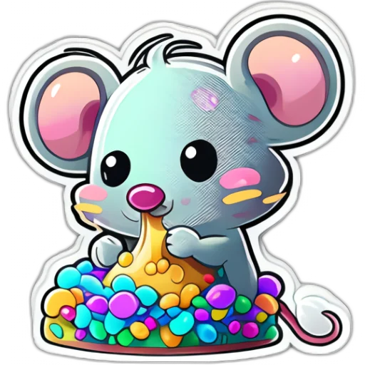 🍴 Стикер «Neural mouse» для Telegram