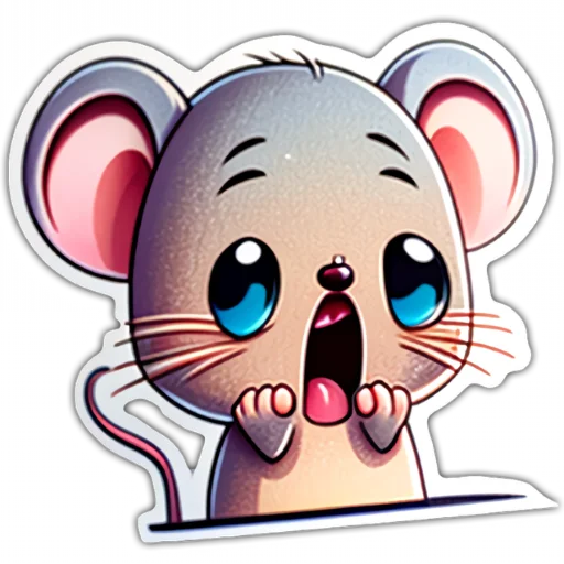 😲 Стикер «Neural mouse» для Telegram