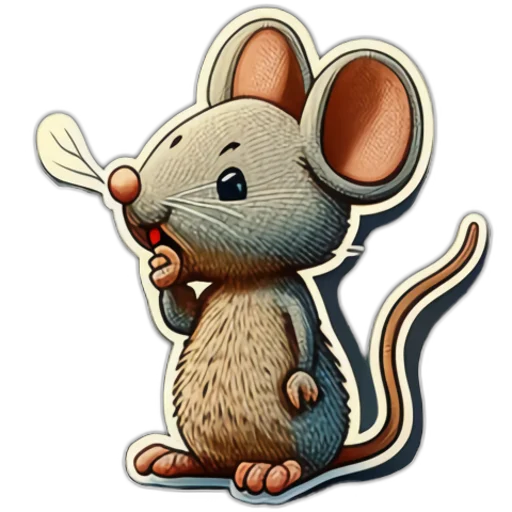 🤔 Стикер «Neural mouse» для Telegram
