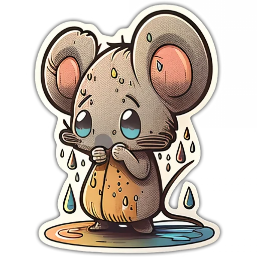 😢 Стикер «Neural mouse» для Telegram