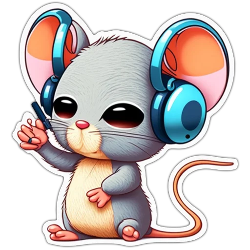 🎧 Стикер «Neural mouse» для Telegram