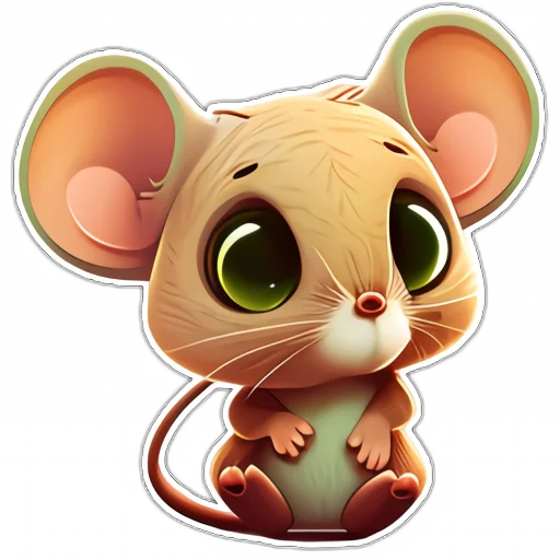 🥹 Стикер «Neural mouse» для Telegram