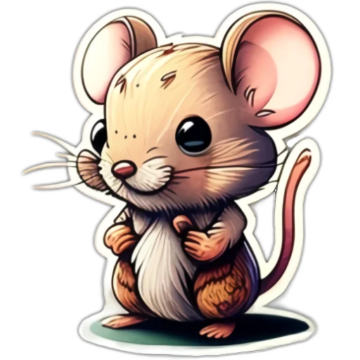 🙂 Стикер «Neural mouse» для Telegram