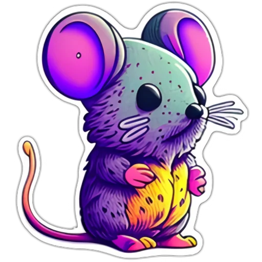 😈 Стикер «Neural mouse» для Telegram