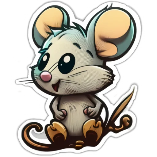 😄 Стикер «Neural mouse» для Telegram