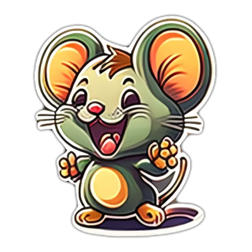 😊 Стикер «Neural mouse» для Telegram
