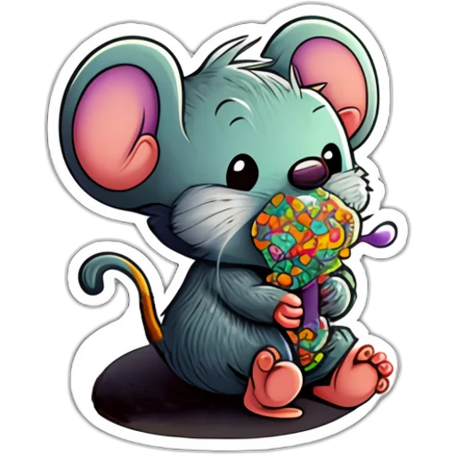 🍴 Стикер «Neural mouse» для Telegram