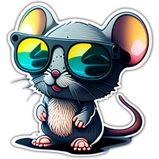 😎 Стикер «Neural mouse» для Telegram