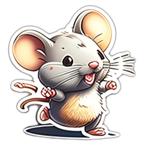 🏃 Стикер «Neural mouse» для Telegram