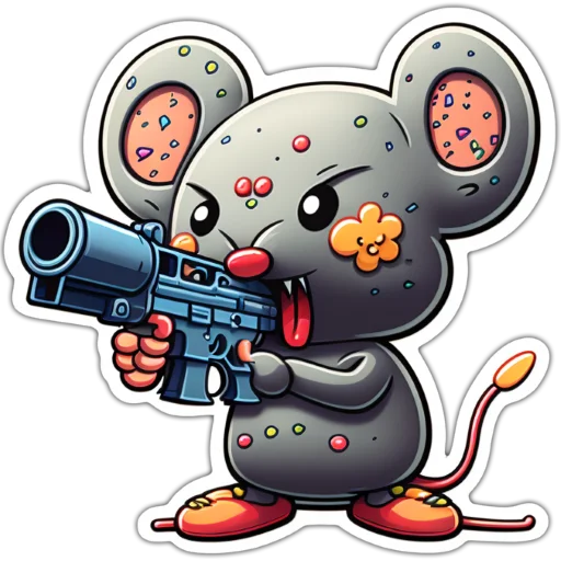 🔫 Стикер «Neural mouse» для Telegram