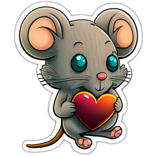 🥰 Стикер «Neural mouse» для Telegram