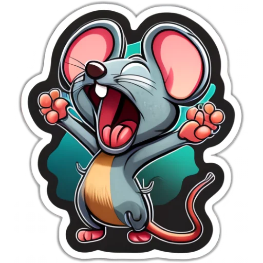 🥱 Стикер «Neural mouse» для Telegram