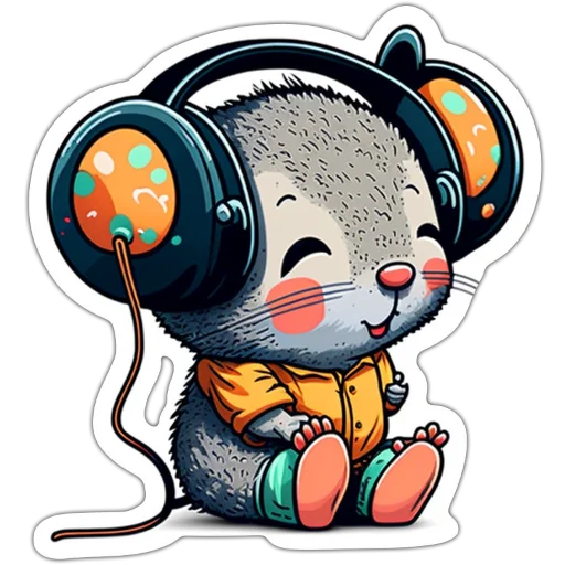 🎼 Стикер «Neural mouse» для Telegram