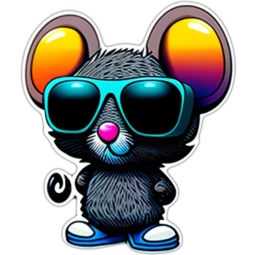 😎 Стикер «Neural mouse» для Telegram