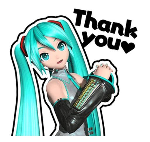 🙏 Стикер «Hatsune Miku Project DIVA Future Tone» для Telegram