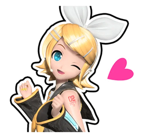 ❤️ Стикер «Hatsune Miku Project DIVA Future Tone» для Telegram