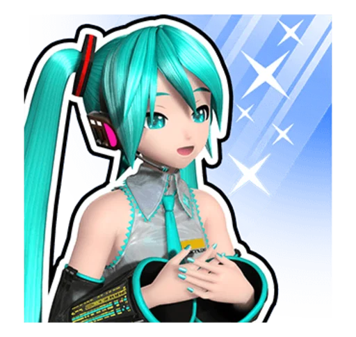 ✨ Стикер «Hatsune Miku Project DIVA Future Tone» для Telegram