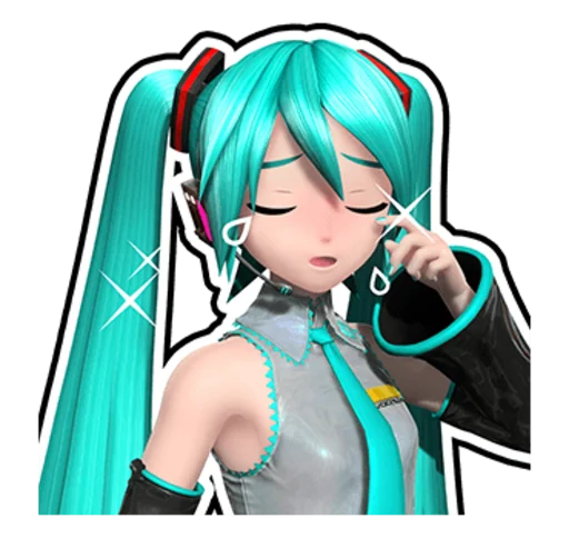 😭 Стикер «Hatsune Miku Project DIVA Future Tone» для Telegram