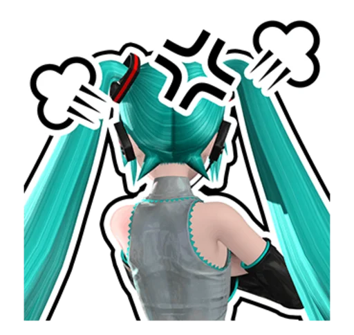 😡 Стикер «Hatsune Miku Project DIVA Future Tone» для Telegram