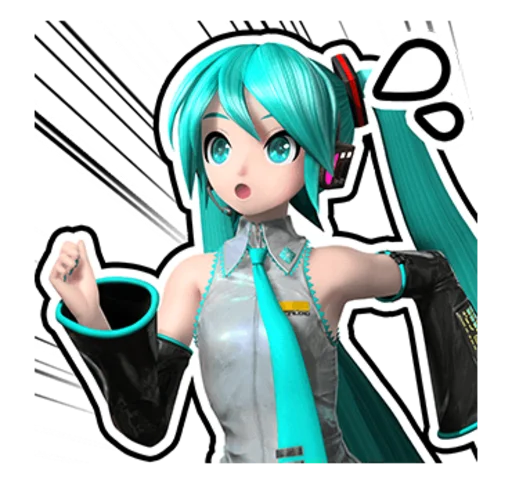 🏃‍♀ Стикер «Hatsune Miku Project DIVA Future Tone» для Telegram