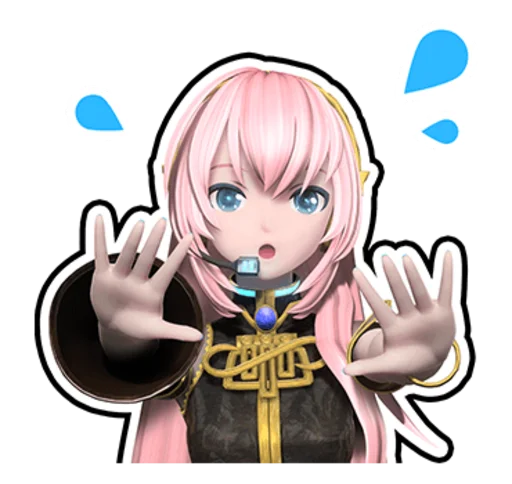 😓 Стикер «Hatsune Miku Project DIVA Future Tone» для Telegram