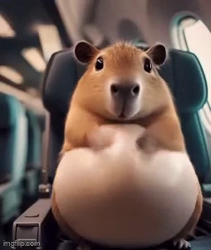 🤩 Стикер «Hamster capybara and bird mem» для Telegram