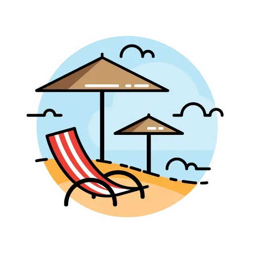 🥳 Стикер «Vacation» для Telegram