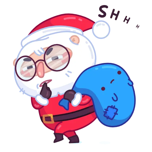 🤫 Стикер «Santa» для Telegram